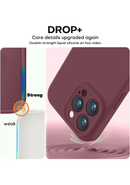 iPhone 15 Pro Max Kılıf Yüksek Kalite 3D Kamera Korumalı Içi Kadife Lansman Liquid Silikon Kapak