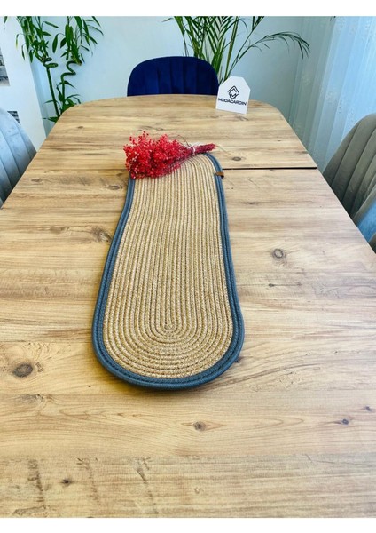 Jüt, Hasır, Dekoratif Masa Örtüsü, Runner 30x80 Cm, Amerikan Servis, Sehpa Örtüsü, Bohem Tarzı modelleri