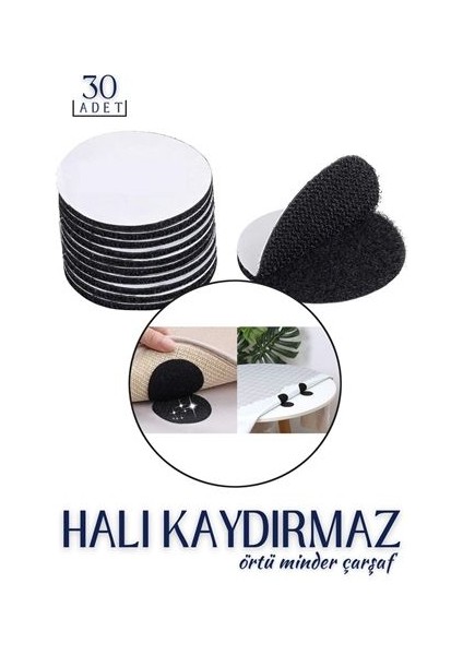 Halı Kaydırmaz Cırt Pedler 30 Adet