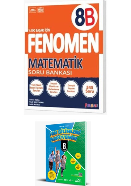 Fenomen Yayınları 2025 8. Sınıf Fenomen Matematik 8B Soru Bankası + Fen Bilimleri Serüvenim 8