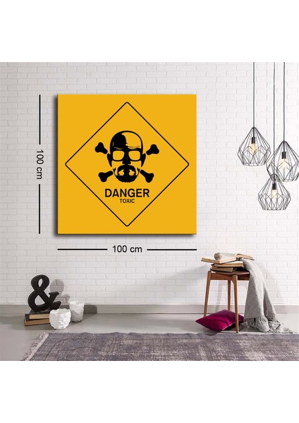 Dekoratif Baskı Illüstrasyon Danger Kanvas Tablo