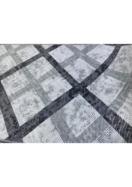 Sarar Halı Labirent Desen Gri Renk Kesme Kaymaz Taban Halı Yolluk fiyatları