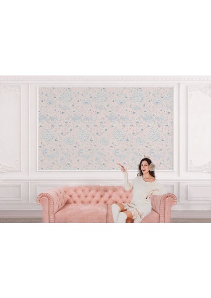 Vintagepastel Çiçekler Yapraklar Duvar Kağıdı-5645
