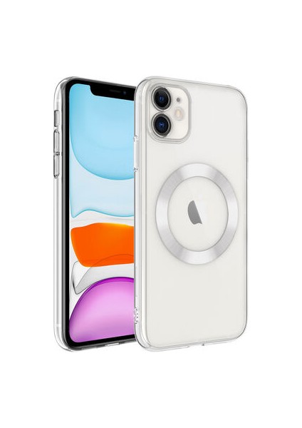 Apple iPhoneone 11 Kılıf Magsafe Destekli Zenova Pc Silikon Kapak
