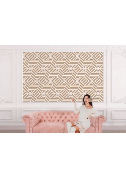 Pastel Renkli Geometrik Desenli Duvar Kağıdı-5787
