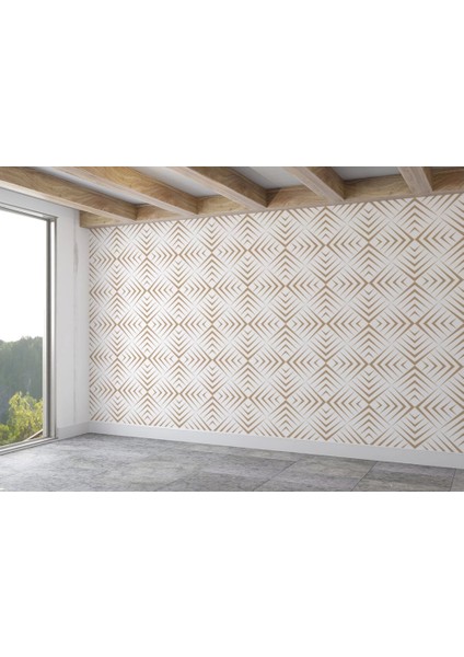 Pastel Renkli Geometrik Desenli Duvar Kağıdı-5792