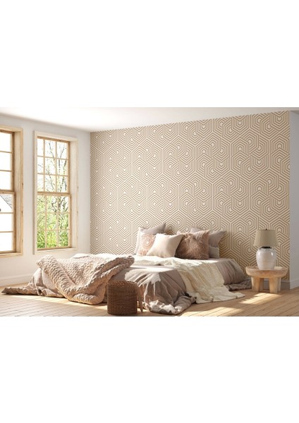 Geometrik Desenli Duvar Kağıdı-5776
