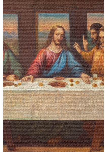 Duvar Örtüsü / Halısı Da Vinci'nin Son Akşam Yemeği Kanvas KUMAŞ-4065