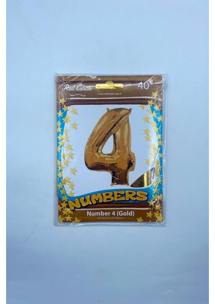 Folyo Balon 4 Gold 40 Inç 100 Cm-