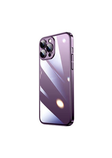 iPhone 14 Pro Kılıf Şık Görünümlü Sert Pc Renkli Çerçeveli Riksos Kapak