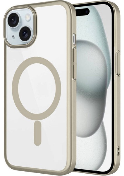 Techno Guru iPhone 15 Plus Kılıf Wireless Şarj Özellikli Sert Pc Zore Mat Riksos Magsafe Kapak