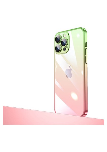 iPhone 12 Pro Kılıf Parlak Renk Geçişli Kamera Korumalı Şık Senkron Kapak
