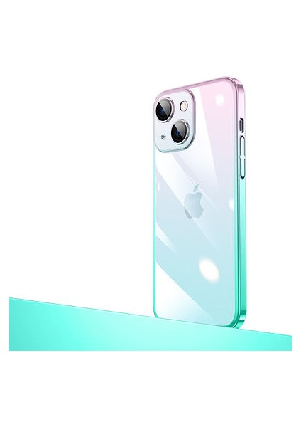 iPhone 14 Plus Kılıf Parlak Renk Geçişli Kamera Korumalı Şık Senkron Kapak