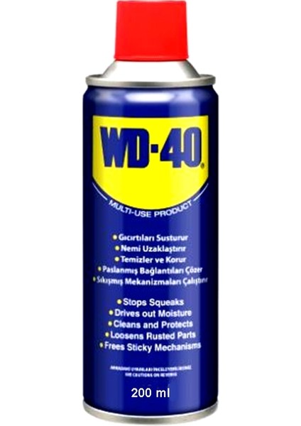 Wd-40 200ml Koruyucu Yağlayıcı Pas Sökücü Wd 40 Çok Amaçlı Sprey
