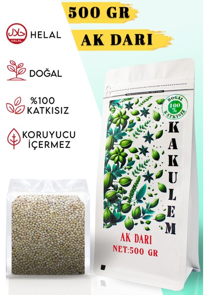Sertifikalı Muhabbet Kuşu Papağan Yemi Ak Darı 500 gr