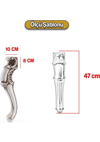Valenta Plastik Sehpa Ayağı 47 cm Krem Kahve 1 Adet Mobilya Zigon Çay Orta Sehpası Ayak Ayakları