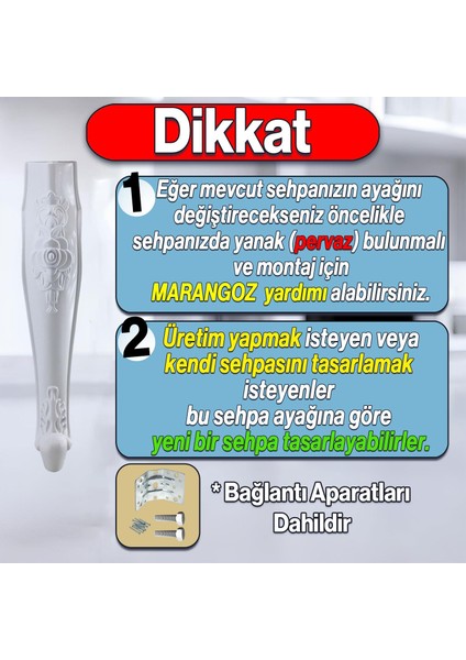 Rosa 4 Adet Plastik Sehpa Ayağı 40 cm Beyaz Renk Orta Ayak Zigon Sehpa Mobilya Masa Ayakları Beyaz fiyatları