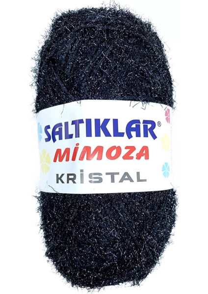 1 Adet Mimoza Kristal Işıltılı Şal Patik Yelek Ipi Siyah