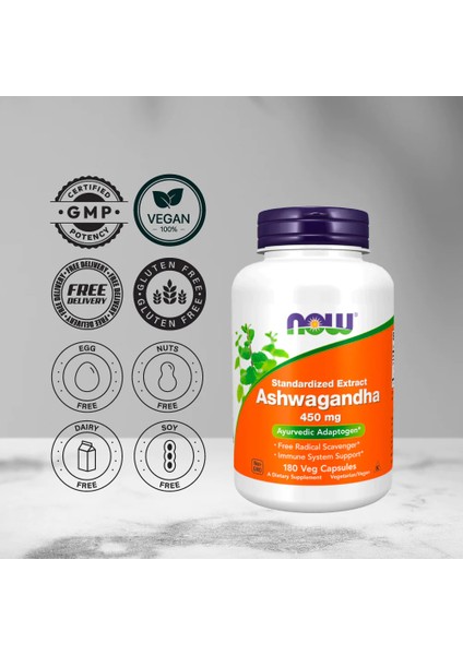 Ashwagan*dha 180 Vegan Caps -  Lot Kodlu (Usa)