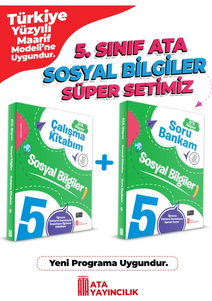 5. Sınıf Sosyal Bilgiler Süper Set Soru Bankam + Çalışma Kitabım