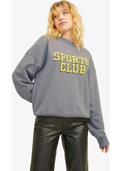 Jxriri Loose Kadın Gri Sweatshirt 12263678-MOCKINGBIRD