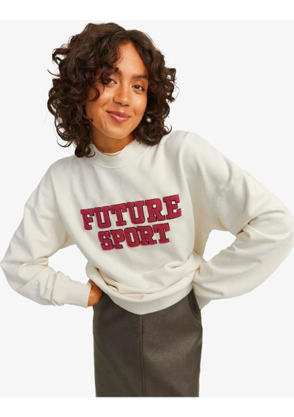 Jxriri Loose Kadın Beyaz Sweatshirt 12263678-VANILLAICE modelleri