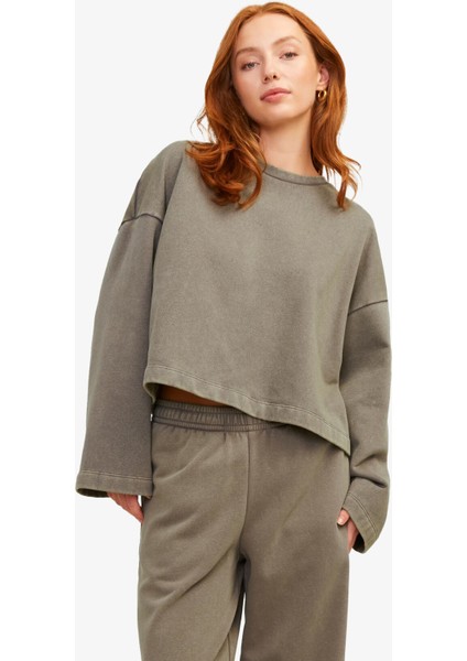 Jxelizabeth Loose Kadın Kahverengi Sweatshirt 12263614-MOREL