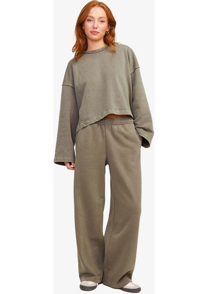 Jxelizabeth Loose Kadın Kahverengi Sweatshirt 12263614-MOREL