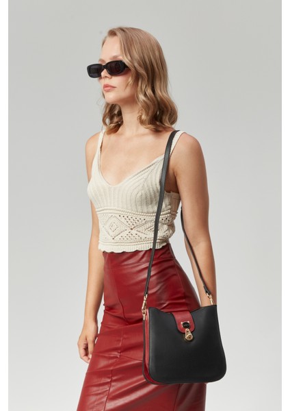 Kadın Kilit Kapamalı Üçbölmeli Çarpraz Askılı Omuz Çantası fiyatları