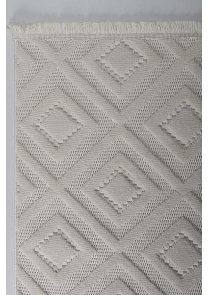 Dizayn 1089 Krem Kaymaz Taban Koridor Halısı Kesme Yolluk Mutfak Halısı Modern Salon Halısı 80 x 400 indirimleri