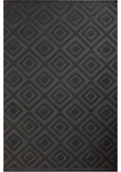 Dizayn 1089 Antrasit Kaymaz Taban Koridor Halısı Kesme Yolluk Mutfak Halısı Modern Salon Halısı 120 x 200 fiyatları