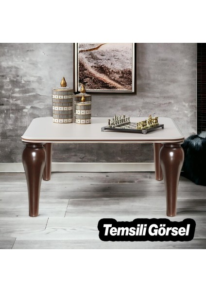 Sembol Plastik Sehpa Ayağı 30 cm Ahşap Desenli 1 Adet Mobilya Orta Sehpası M8 Civatalı Ayak Ayaklar
