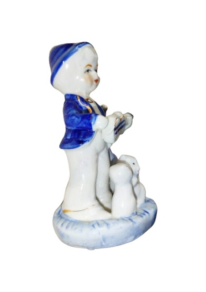 Mandolin Çalan Erkek Çocuk Avrupa Porselen Biblo