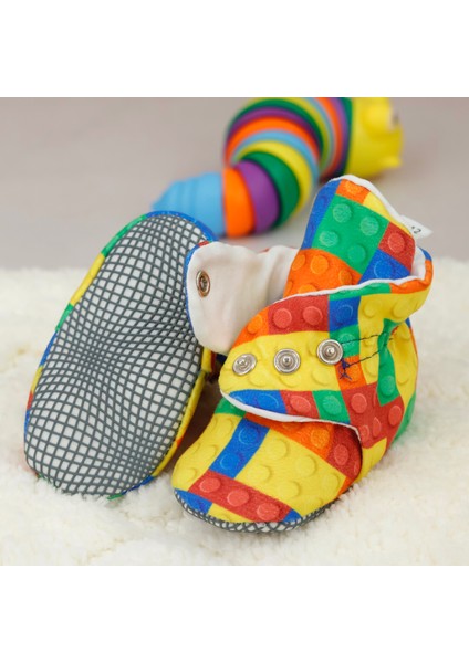 Organik Pamuk Bebek Pandufu, Kaydırmaz Taban, Yenidoğan Patiği, Ev Kreş Ayakkabısı, Lego fiyatları