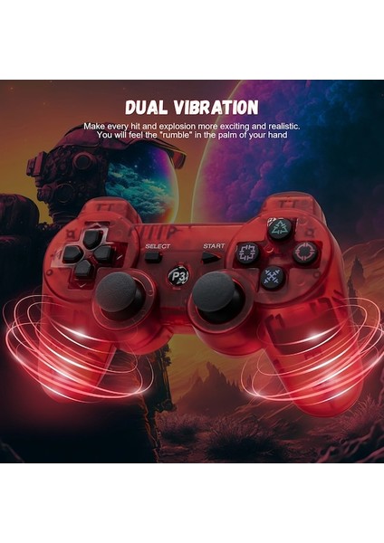 Red1 Red1-Sony Ps3/pc Denetleyici Desteği Play Station 3 Joystick Konsolu Için Bluetooth Kablosuz Gamepad Controle (Yurt Dışından)