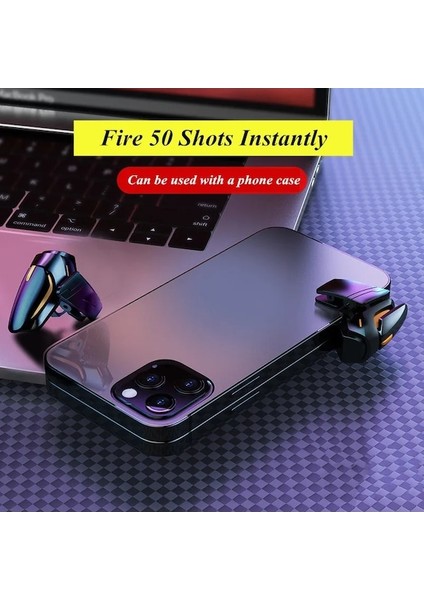DY01-TYPE 1-DY01 Mobil Oyun Denetleyicisi L1R1 Tetik Düğmesi Pubg Amaç Çekim Gamepad Joystick Iphone Uyumlu Ios Android Akıllı Telefon Oyunu (Yurt Dışından)