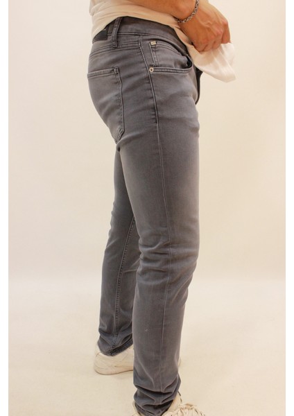 Panama 748-03 Grey Blue Erkek Likralı Dar Kesim Kot Pantolon Gri