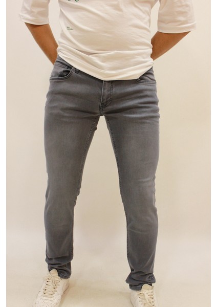 Panama 748-03 Grey Blue Erkek Likralı Dar Kesim Kot Pantolon Gri fiyatları