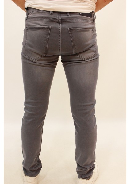 Panama 748-03 Grey Blue Erkek Likralı Dar Kesim Kot Pantolon Gri fırsatları