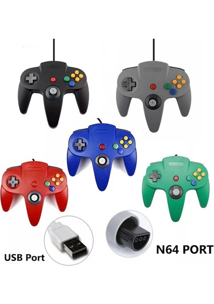 Gc Mavi Kablolu N64 Gamepad Joypad Kablolu Oyun Joystick Oyun Pedi Gamecube Mac Gamepadler Pc Oyun Denetleyicisi Joystick (Yurt Dışından)
