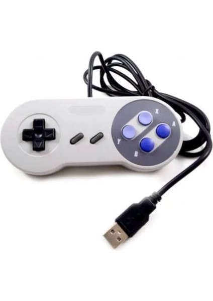 Black-1pcs Kablolu Süper USB Denetleyici Gamepad Joystick Nintendo Snes Oyunları Windows Pc Mac Bilgisayar Için Klasik Joypad (Yurt Dışından)