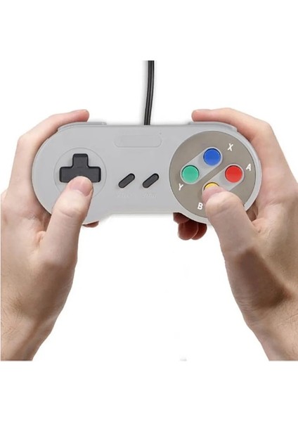 Black-1pcs Kablolu Süper USB Denetleyici Gamepad Joystick Nintendo Snes Oyunları Windows Pc Mac Bilgisayar Için Klasik Joypad (Yurt Dışından)
