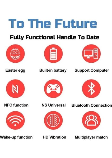 Kırmızı-Nfc ve Uyandırma Fonksiyonlu Switch Pro Denetleyicisi Için Kablosuz Joystick 6 Eksenli Gyro Kolu Hd Titreşim Bluetooth Gamepad (Yurt Dışından)