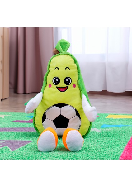 Büyük Boy Sevimli Avokado Karakter Peluş 55CM Yeşil