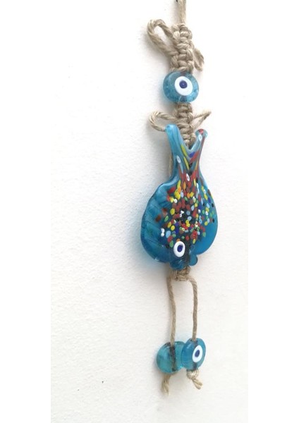 Dekoratif Balık Figürlü Nazar Boncuklu Duvar Süsü