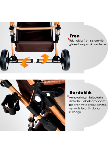 8'in1 Yeni Doğan Set Baby Home 945 Travel Sistem Bebek Arabası ve 600 Oyun Parkı Beşik Park Yatak