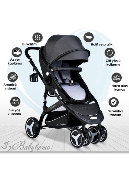 8'in1 Yeni Doğan Set Baby Home 945 Travel Sistem Bebek Arabası ve 600 Oyun Parkı Beşik Park Yatak