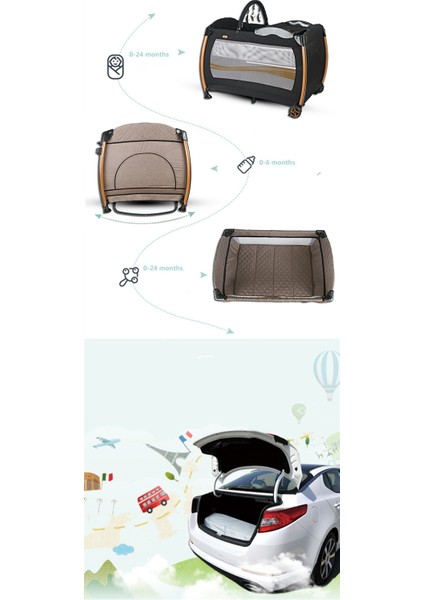 8'in1 Yeni Doğan Set Baby Home 945 Travel Sistem Bebek Arabası ve 600 Oyun Parkı Beşik Park Yatak