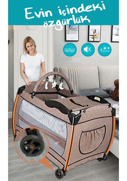 8'in1 Yeni Doğan Set Baby Home 945 Travel Sistem Bebek Arabası ve 600 Oyun Parkı Beşik Park Yatak