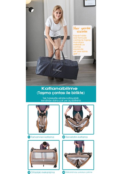 8'in1 Yeni Doğan Set Baby Home 945 Travel Sistem Bebek Arabası ve 600 Oyun Parkı Beşik Park Yatak